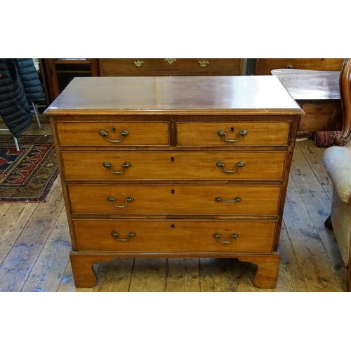 589 - A Georgian design Straight Front Chest of Drawers with Three Long and Two Short Drawers resting on b... 