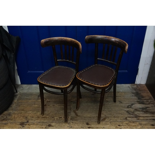 596 - A Pair of Vintage Bentwood Cafe Chairs.