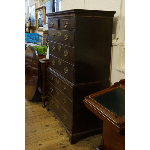 622 - A Victorian Chest on Chest fitted with Two Short & Six Long Graduated Drawers with Original Brass Ha... 