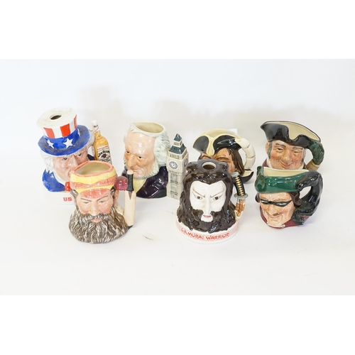 491 - A Collection of 5 x Royal Doulton Toby Jugs to include Captain Henry Morgan, Dick Turpin, John Doult... 