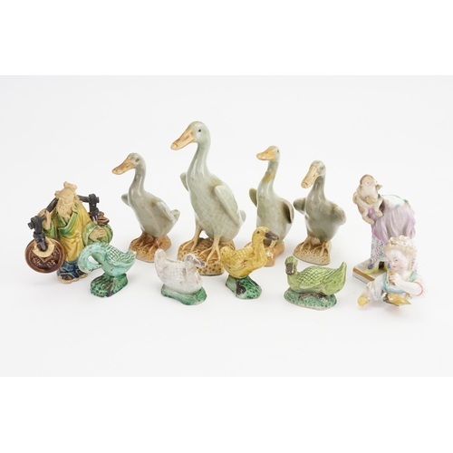 519 - A Collection of Chinese Figures along with a German Study of a Young Girl, etc.