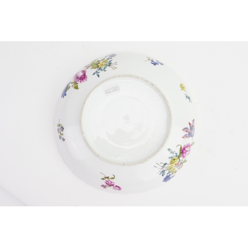 531 - A Meissen design Puce & Gilt Floral decorated Saucer Dish in the shape of a Lilly. Measuring: 19cms ... 