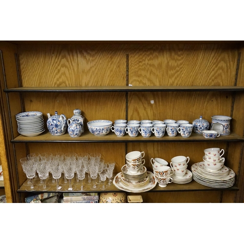 574 - A French Blue & White Rust decorated Tea Set consisting of a Villeneuve Tea Caddy, Sugar Bowl, Cream... 