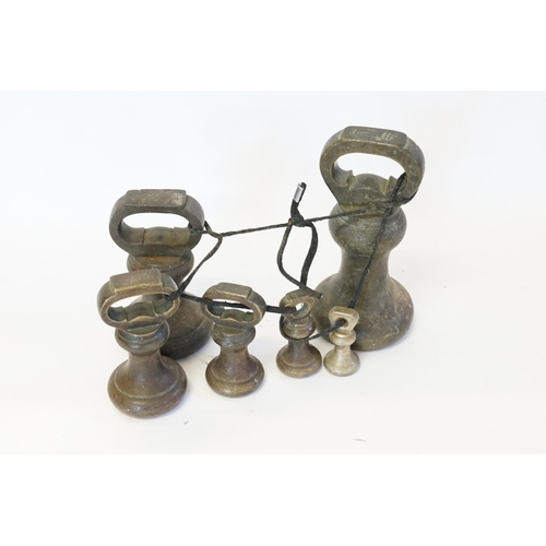 737 - A Set of 6 Antique Weights by 