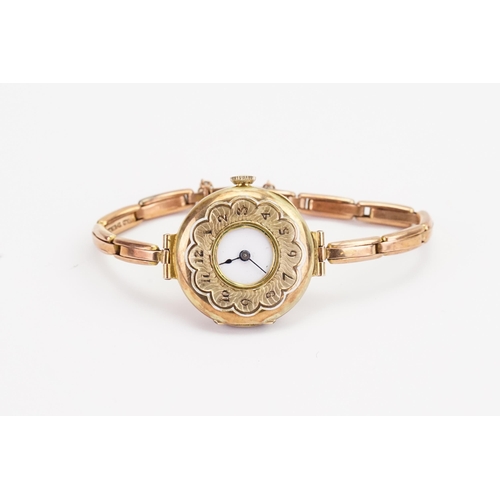 285 - A 9ct Gold ladies Wristwatch.