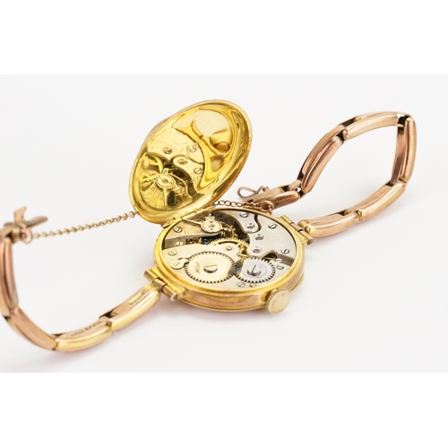 285 - A 9ct Gold ladies Wristwatch.