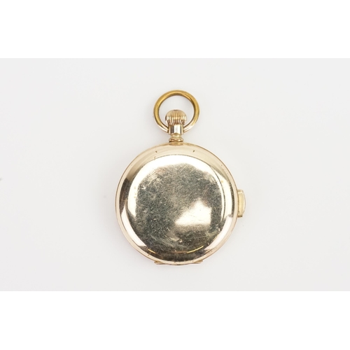 288 - A gentleman's Gold plated Striker pocket watch, with sub second dial.