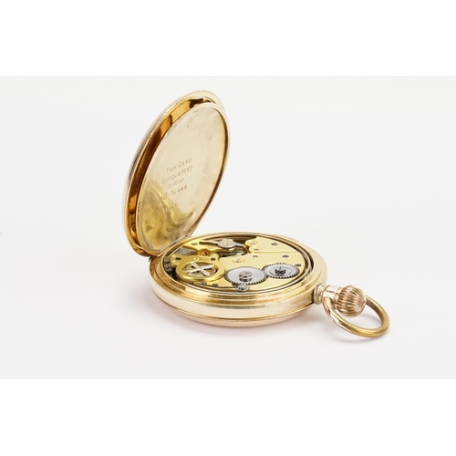 288 - A gentleman's Gold plated Striker pocket watch, with sub second dial.