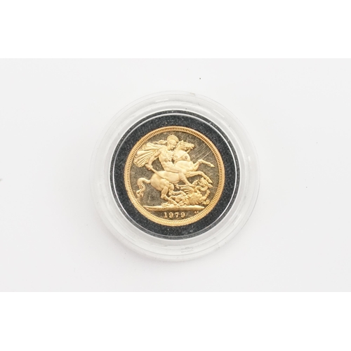 367 - A 1979 Queen Elizabeth II decimal head Sovereign, St George on reverse, minted in London. In proof c... 