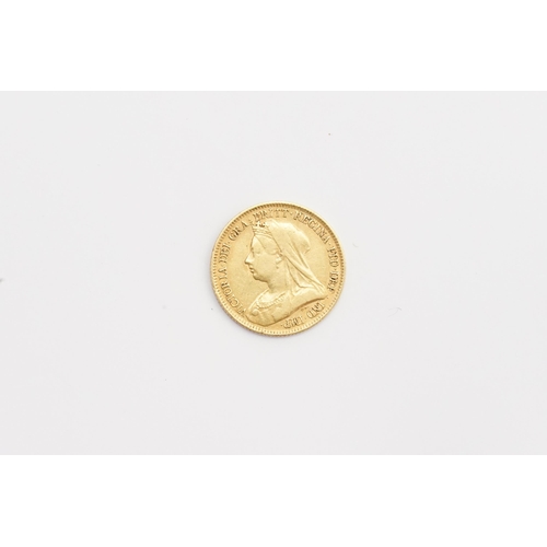 330 - A 1893 Queen Victoria Old Head Half Sovereign, St. George on Reverse & Minted in London.