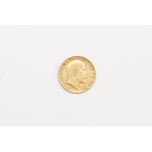 354 - A 1907 King George VII Half Sovereign, St George on Reverse & Minted in London.