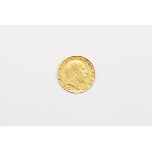 359 - A 1909 King George VII Half Sovereign, St George on Reverse & Minted in London.