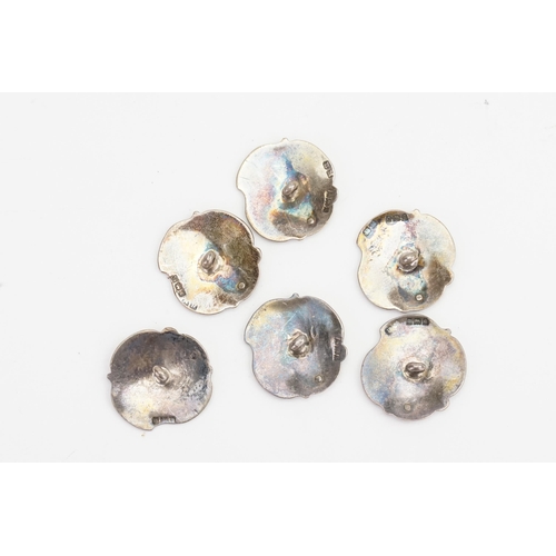 229 - A Set of 6 English Art Nouveau Buttons after a design by 