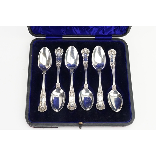 54 - A set of 1920’s 6 sterling Silver 925 spoons, contained in case. Gorham Manufacturing Co.