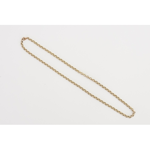 236 - A 9ct Gold Hoop Link Necklace. Measuring: 56cms long. Weighing: 29.2 grams. TEST.