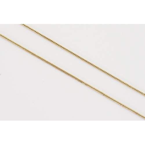 138 - A 18ct Gold snake chain necklace. 7g. Length 61cm.