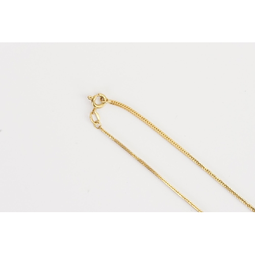 139 - A 18ct Gold snake chain necklace. 70cm length. Weight 8.4g.