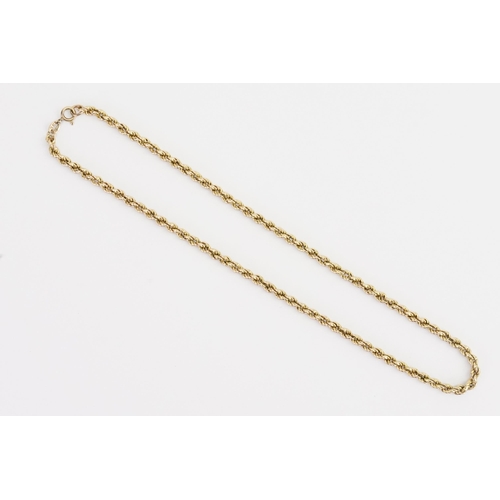 163 - A 9ct Gold chain link necklace. Weight 7.4g. Length 40cm.