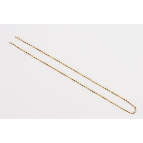 112 - A 9ct Gold twist chain AF. Length 47cms. Weight 4.4g.