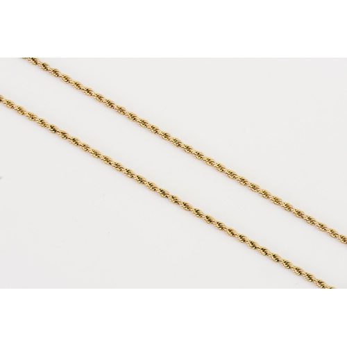 112 - A 9ct Gold twist chain AF. Length 47cms. Weight 4.4g.