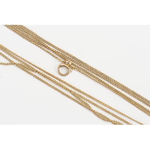 121 - A Very Long Gold Chain. Measuring: 140cms Long.