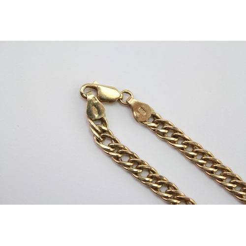 185 - An Italian 9ct Gold curb link necklace. Weighing approximately 8.5g. Length approximately 51cms.