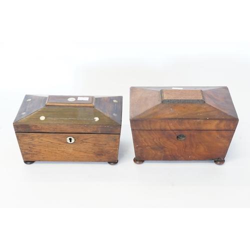 712 - Two Regency Two division Tea Caddies.