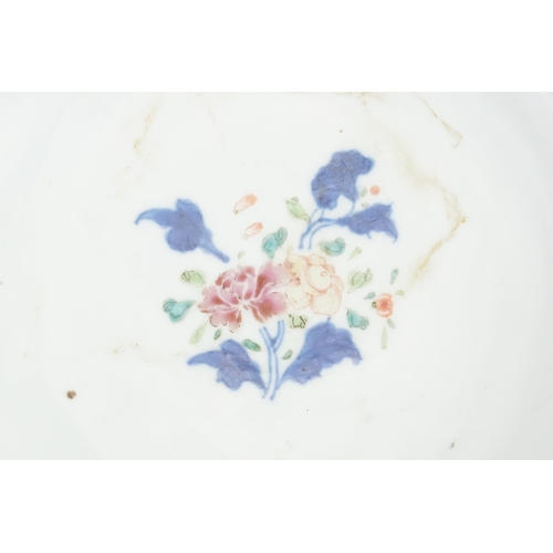 755 - A Chinese Punch bowl decorated with scenes of Musicians in Floral Cartouches in a Turquoise Ground. ... 