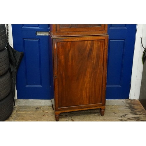 649 - An Edwardian design Astragal Glazed Topped Single Doored Tall Bookcase resting on Bracket Feet with ... 