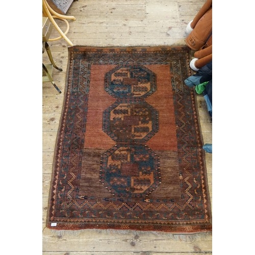 662 - A Red Ground All Over Floral bordered & Central Medallion Carpet with a Zig-Zag Border. Measuring: 1... 