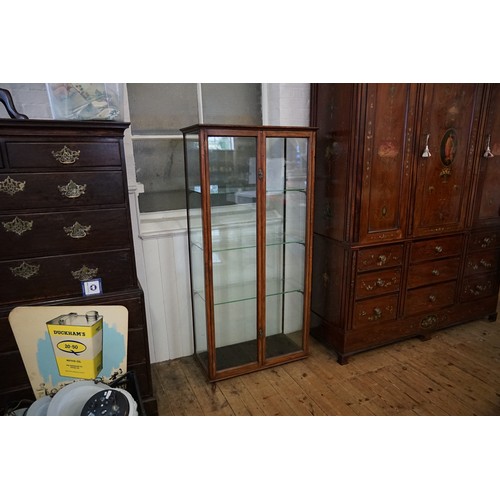 493 - A Victorian Shop Display Cabinet fitted with Glass Shelves, Brass detachable Holders, Box T Brass Ca... 