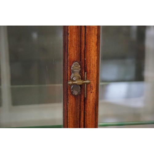 493 - A Victorian Shop Display Cabinet fitted with Glass Shelves, Brass detachable Holders, Box T Brass Ca... 