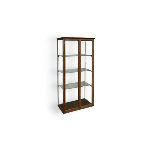 493 - A Victorian Shop Display Cabinet fitted with Glass Shelves, Brass detachable Holders, Box T Brass Ca... 