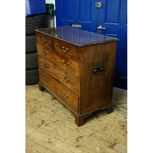 498 - An Antique Mahogany Straight Front Chest of Drawers with Two Short over Three Long Graduated Drawers... 