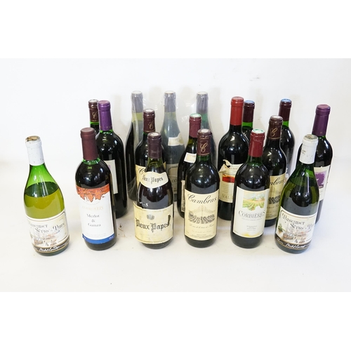 847 - A Collection of 17 Unopened Mostly Red Wine to include Muscadet 1996, Cambras, Cotes-Du-Rhone, Madar... 