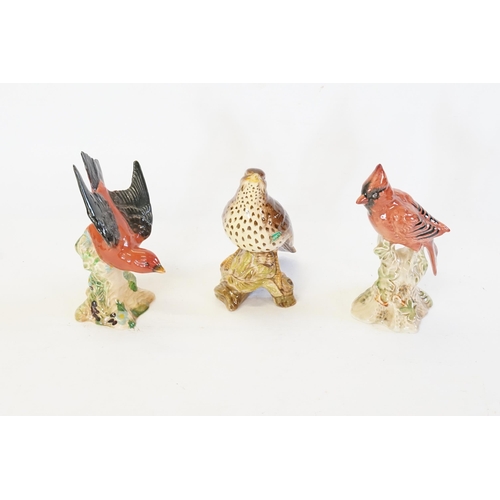 407 - Three Beswick Studies of Birds to include Northern Cardinal No: 927, Tanager Bird No: 928 & one othe... 