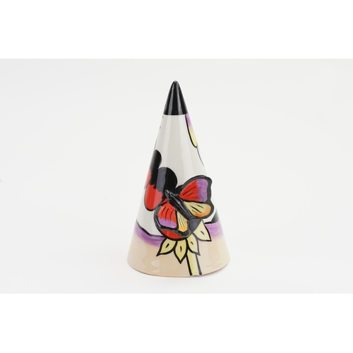 419 - A Lorna Bailey Ceramics Deco designed Sugar Caster with a Butterfly.