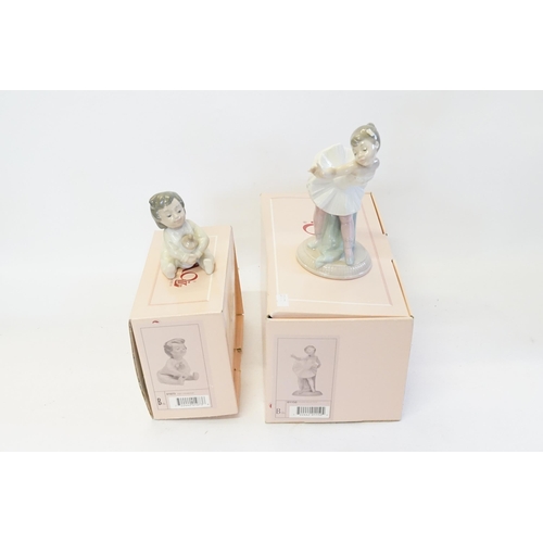 445 - 2 x Boxed lladro/Nao Figures to include No: 01073 