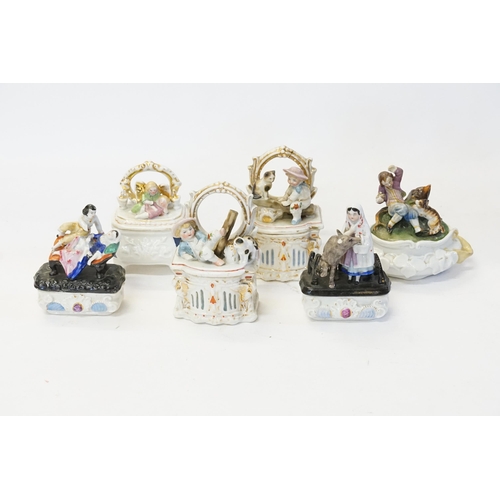 390 - A Collection of German made Victorian Trinket Boxes after the 