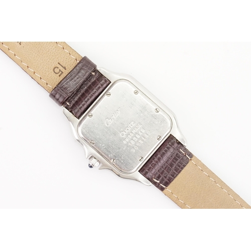 197 - A Cartier Panthere with Date, 18k Gold Stainless Steel 183949, on a leather strap and Sapphire crown... 