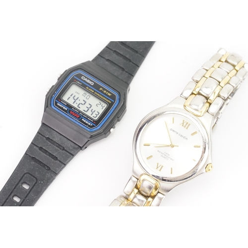 201 - A Pair of Watches to include a Casio F-91W Watch along with a Pierre Cardin Wristwatch.