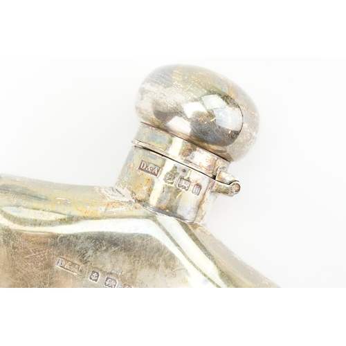 19 - A Silver Hip Flask with a bayonet fitting. (Birmingham I).