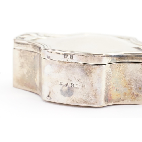 33 - An Art Nouveau Silver Jewellery Box. (AF).