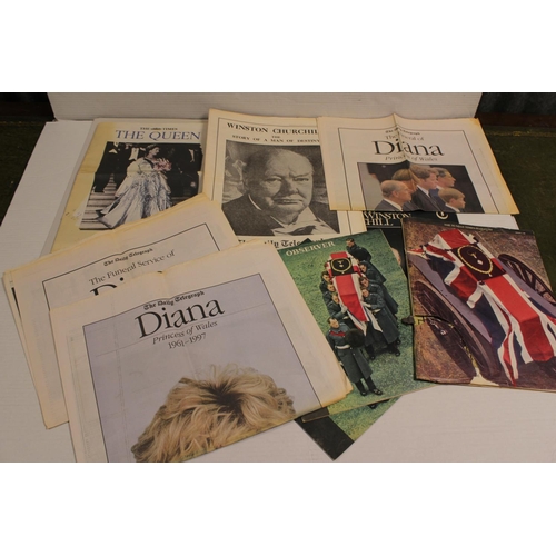 297 - A Collection of Winston Churchill Memorabilia on his death in 1965 including Magazines, Newspaper Cu... 