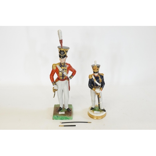 312 - A Kaiser Porcelain Royal Artillery Officer for 1828 & an Officer of the 3rd Guards for 1799 (AF).