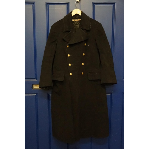 293 - A Naval issue Wide Lapelled Coat with Brass Buttons owned by 