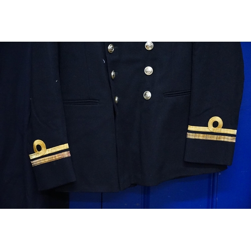 294 - A Naval Uniform No: 1B Dress, RN Officers Barathea Insignia Dinner Jacket & Trousers, along with a B... 