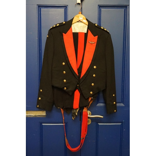 295 - A Royal Artillery Mess Suit with Insignia & Stripe Trousers along with Patches, Buttons & a Parachut... 