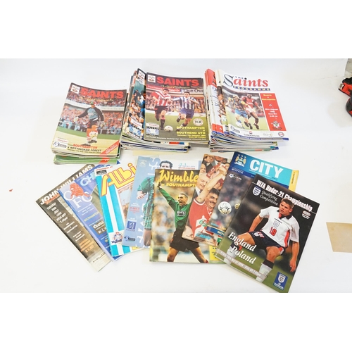 731 - A Collection of 50+ Southampton Football Club Home Programmes from 1995 to 1996 along with others.