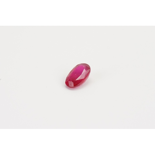 80 - A modified pear cut synthetic Ruby 14.14ct. Weight 2.83g.